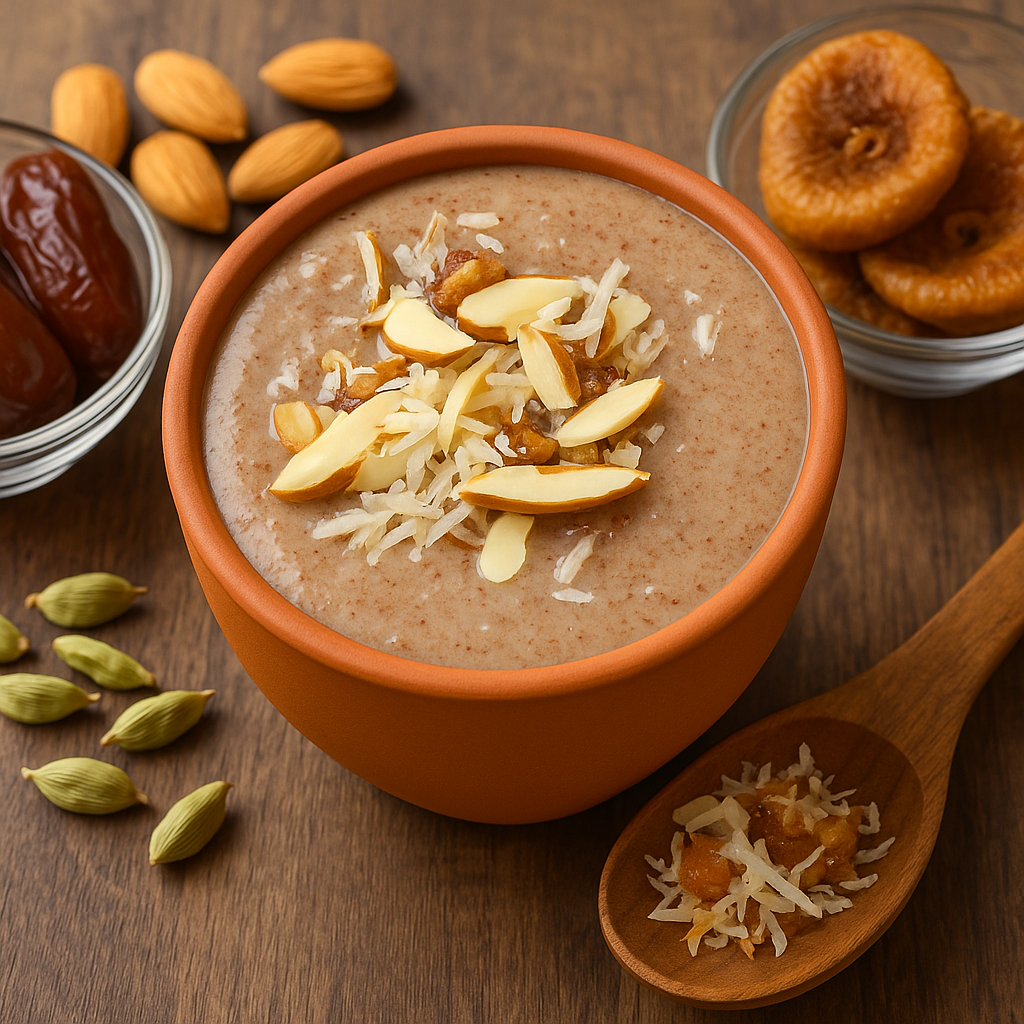 Healthy porridge prepared with RagiNuts